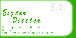 eszter dittler business card